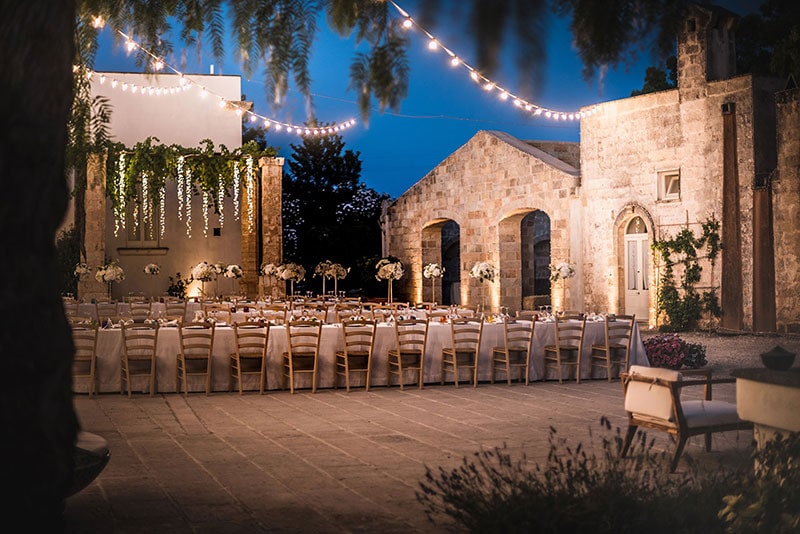 Matrimonio di sera Masseria Casina Calo Casorano